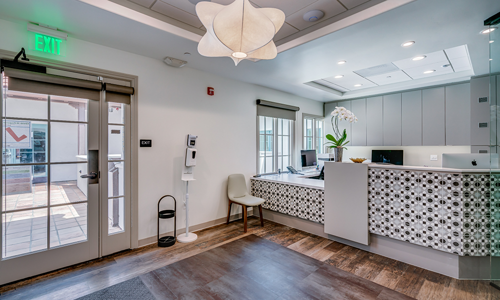 Front desk of dental office